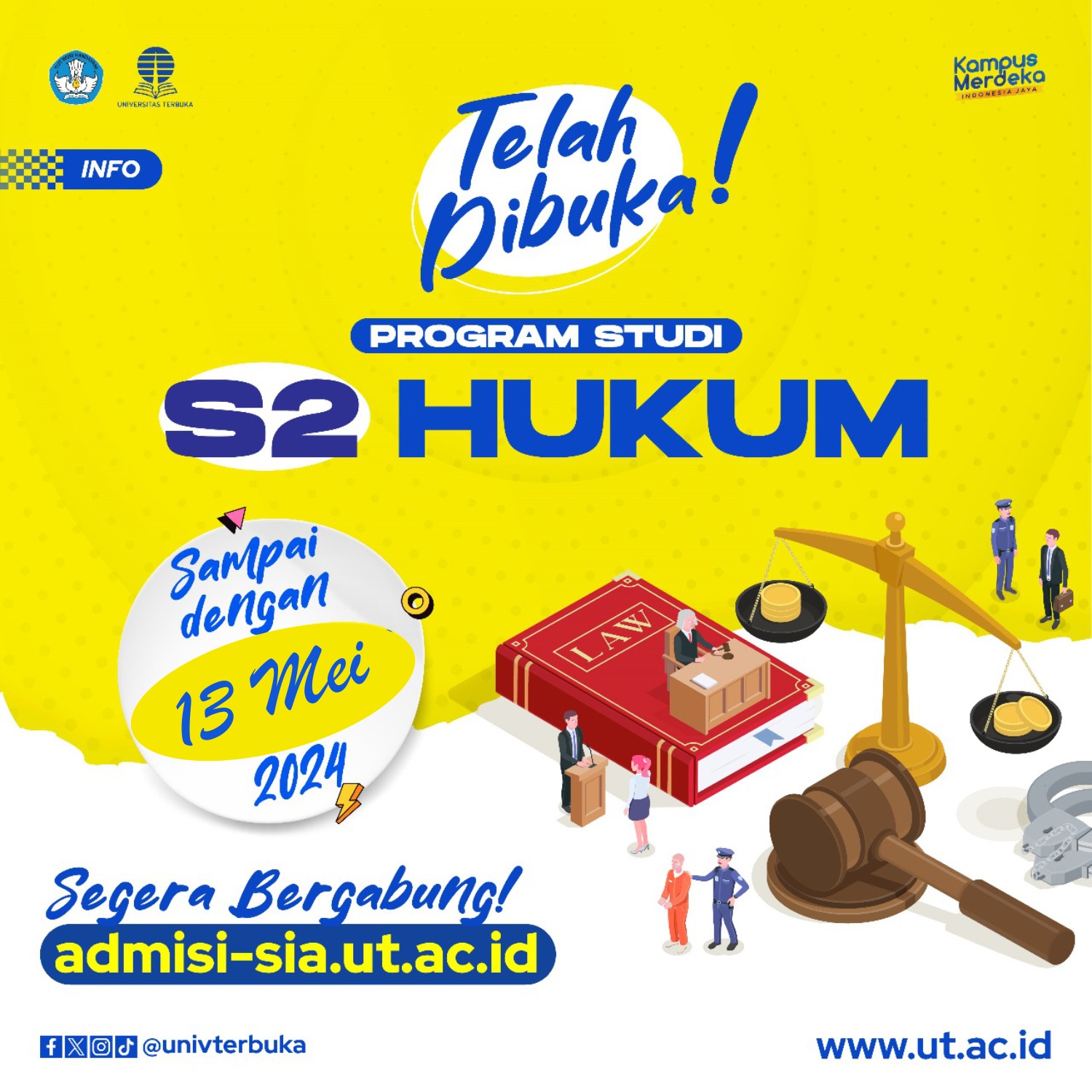 Telah Dibuka Program Studi S2 Hukum UT, Ayo Cek Jadwal Pendaftaran – UT ...